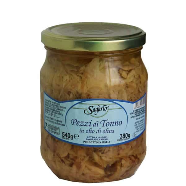 Pezzi di tonno in olio di oliva gr 540